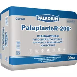 штукатурка гипсовая paladium palaplaster-200 серая 30 кг