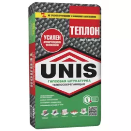 штукатурка гипсовая unis теплон армированный, 30 кг