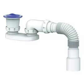 сифон для душевого поддона регулируемый плоский 1.1/2"х40 (нерж.вып) unicorn c унив.г.т.