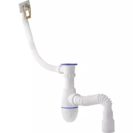 сифон для раковины 1 1/2 с переливом, чаша 112, с отводом 40/50 unicorn ис.110311