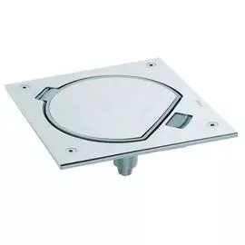 Simon Connect Сталь Лючок влагостойкий IP 66 , посадочное место под 1 модуль K45