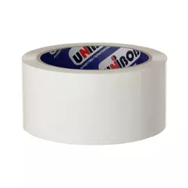 скотч упаковочный 48мм*66м unibob600 белый 28717