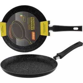 сковорода блинная ningbo 22см с мраморным антипригарным покрытием и ручкой