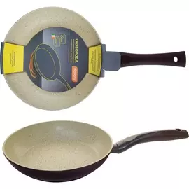 сковорода d=22см mp-22 mallony алюминиевая с мраморным антиприг-м покр-ем, индукция, штамповка 00210