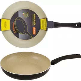 сковорода d=28см mp-28 mallony алюминиевая с мраморным антиприг-м покр-ем штамповка 001197