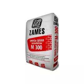смесь сухая цементно-песчаная zames м300 25 кг