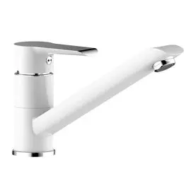 смеситель для кухни rossinka w35-21 хром/бел