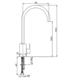 смеситель для кухни рычажный paini dax-r 84cr572rskm