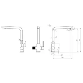 смеситель для кухни рычажный paini primavera prcr6433veb90