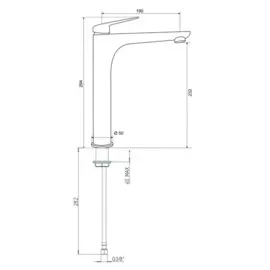 смеситель для умывальника рычажный paini laguna высокий, черный layo205ll