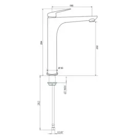 смеситель для умывальника рычажный paini laguna высокий, хром lacr205ll