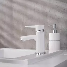 смеситель для умывальника рычажный рмс sl77w-001f