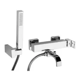 смеситель для ванны рычажный paini dax-r с акс 84cr105r2skm