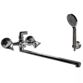 смеситель для ванны вентильный megabreeze с акс. св-51м, ручки л