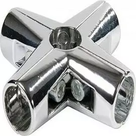 Соединитель 5-ти труб хром (1 шт) - пакет Tech-Krep
