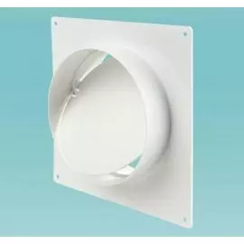 Соединитель круглых каналов (125мм) ПВХ, с пластиной и с клапаном, 2521, ВЕНТС