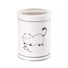стакан для зубных щеток happy cats керамика