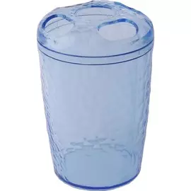 стакан для зубных щеток natural stone branq пластик голубой прозрачный bq1214глпр