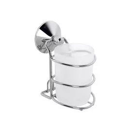 Стакан настенный для зубных щеток Real 8*11*14,5 с вакуумной системой крепления