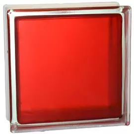 Стеклоблок окрашенный внутри "Арктика" рубиновый 19*19*8 см. Glass Block Ruby 1919/8 Arctic