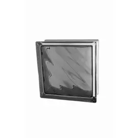 Стеклоблок окрашенный внутри "Диагональная волна" черный 19*19*8 см. Glass Block Black 1919/8 Digona