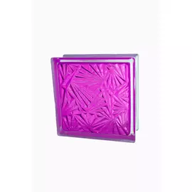 Стеклоблок окрашенный внутри "Мороз" малиновый 19*19*8 см. Glass Block Crimson 1919/8 Cuneis