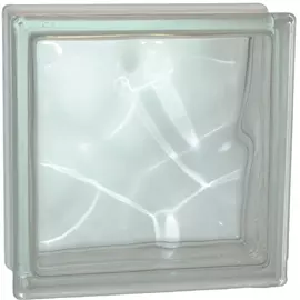 Стеклоблок "Волна" бесцветный 19*19*8 см. Glass Block Clear 1919/8 Wave