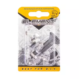Стеклодержатель Г-обр.d5 мм прозр.(8 шт) "Element"
