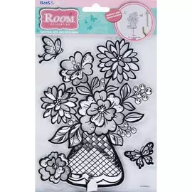 Стикер 0905 Ваза с цветами Крючок