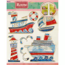 Стикер 5001 Кораблики /витражи/