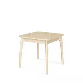 Стол обеденный № 45 ДН4слоновая кость/стеклобежевое