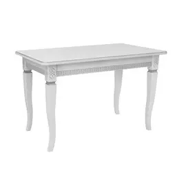 Стол раздвижной Leset Дакота 1Р, Белый + патина серебро