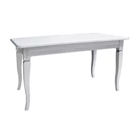 Стол раздвижной Leset Дакота 2Р, Белый + патина серебро