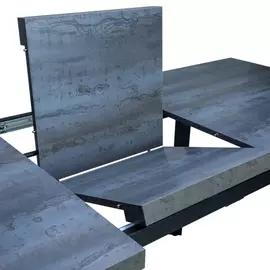 стол раздвижной leset хаген 2р, бетон, металл черный