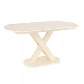 Стол раздвижной Leset Лесь МИ металл Кремовый стекло Кремовое 5164-3052