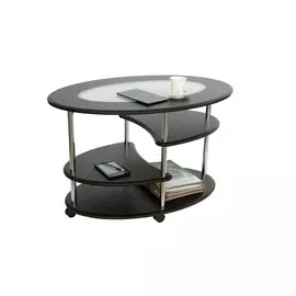 Стол журнальный Эллипс венге со стеклом 5467213606