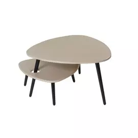 Стол журнальный Стилгрей бежевый лен 1781541104