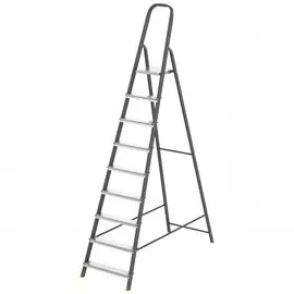 стремянка, 9 ступеней, стальной профиль, алюминиевые ступени, сибртех