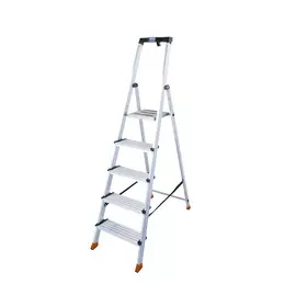 стремянка алюминевая 5 ступеней, 3,05м, krause 127235