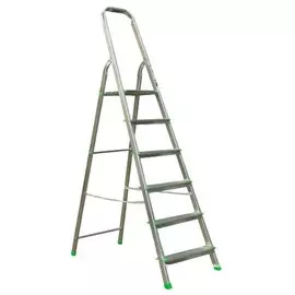 стремянка алюминиевая 6 ступеней 1,24м, 150кг алюмет ам706/а7006