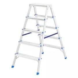 Стремянка двусторонняя 5ст., алюминиевая// Сибртех