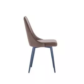 стул leset эби, каркас черный, велюр vendetta 7 коричневый