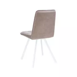 стул leset норман, металл белый, ткань латте