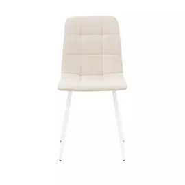 стул leset скай металл белый/велюр песок