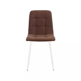стул leset скай металл белый/велюр шоколад