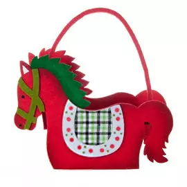Сумка декоративная ЛОШАДКА 22*8*22см фетр LS37102R