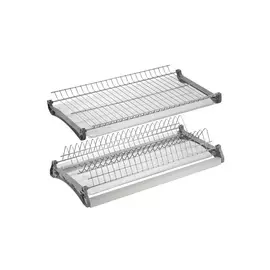 сушка для посуды двухуровневая, алюм. профилем 800мм var800