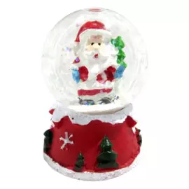 сувенир снежный шар "санта с елкой"