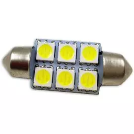 SV012 T11/белый/ (SV8,5/8) 6SMD 5050 36мм, блистер 2 шт