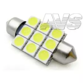 SV014 T11 (SV8,5/8) 9SMD 5050 42мм 3 chip, блистер 2 шт белый